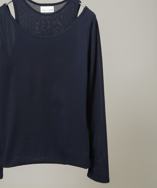 upperhights(アッパーハイツ)の「upper hights/TANK AND B/N PO(Tシャツ/カットソー・レディース・ライトイエロー/ホワイト/ネイビー・1)」の5枚目の写真