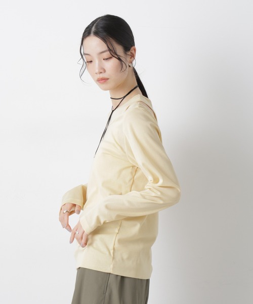 upperhights(アッパーハイツ)の「upper hights/TANK AND B/N PO(Tシャツ/カットソー・レディース・ライトイエロー/ホワイト/ネイビー・1)」の18枚目の写真