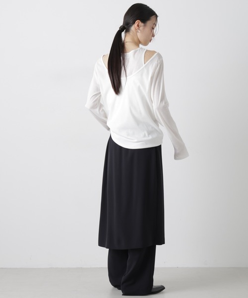 upperhights(アッパーハイツ)の「upper hights/TANK AND B/N PO(Tシャツ/カットソー・レディース・ライトイエロー/ホワイト/ネイビー・1)」の14枚目の写真