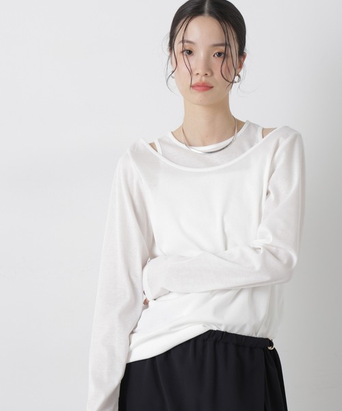 upperhights(アッパーハイツ)の「upper hights/TANK AND B/N PO(Tシャツ/カットソー・レディース・ライトイエロー/ホワイト/ネイビー・1)」の10枚目の写真