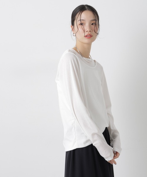 upperhights(アッパーハイツ)の「upper hights/TANK AND B/N PO(Tシャツ/カットソー・レディース・ライトイエロー/ホワイト/ネイビー・1)」の11枚目の写真