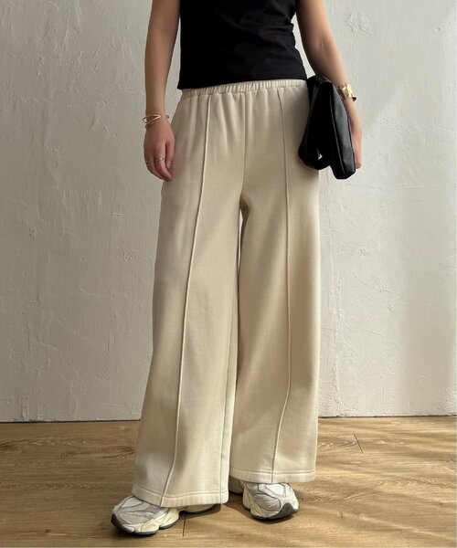 LBC（エルビーシー）の「裏起毛センタータックイージーパンツ（スウェットパンツ・レディース・グレー/アイボリー/ブラック/ダークブラウン・L/M）」の13枚目の写真