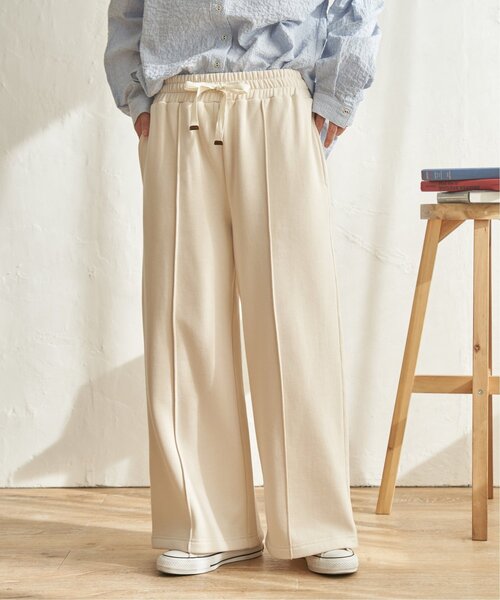 LBC（エルビーシー）の「裏起毛センタータックイージーパンツ（スウェットパンツ・レディース・グレー/アイボリー/ブラック/ダークブラウン・L/M）」の16枚目の写真