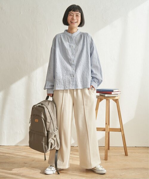 LBC（エルビーシー）の「裏起毛センタータックイージーパンツ（スウェットパンツ・レディース・グレー/アイボリー/ブラック/ダークブラウン・L/M）」の19枚目の写真