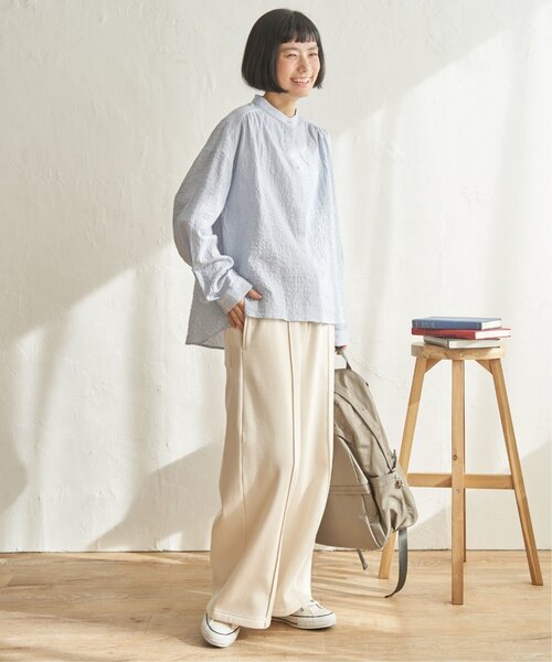 LBC（エルビーシー）の「裏起毛センタータックイージーパンツ（スウェットパンツ・レディース・グレー/アイボリー/ブラック/ダークブラウン・L/M）」の20枚目の写真