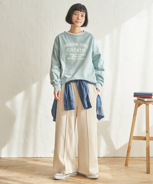 LBC（エルビーシー）の「裏起毛センタータックイージーパンツ（スウェットパンツ・レディース・グレー/アイボリー/ブラック/ダークブラウン・L/M）」の21枚目の写真