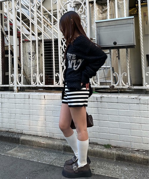 sedacle girl（セダクルガール）の「ボーダーホットパンツ（その他パンツ・レディース・ブラック/チャコールグレー・FREE）」の15枚目の写真