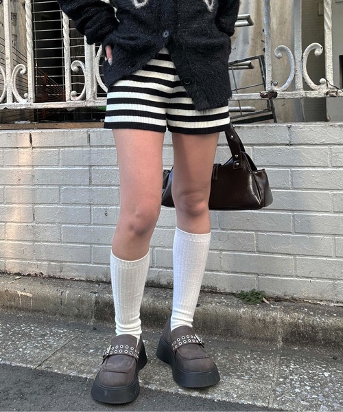 sedacle girl（セダクルガール）の「ボーダーホットパンツ（その他パンツ・レディース・ブラック/チャコールグレー・FREE）」の10枚目の写真