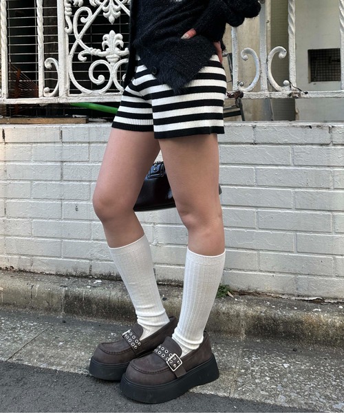 sedacle girl（セダクルガール）の「ボーダーホットパンツ（その他パンツ・レディース・ブラック/チャコールグレー・FREE）」の11枚目の写真