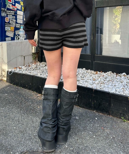 sedacle girl（セダクルガール）の「ボーダーホットパンツ（その他パンツ・レディース・ブラック/チャコールグレー・FREE）」の20枚目の写真