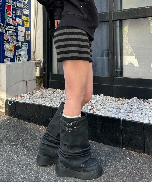 sedacle girl（セダクルガール）の「ボーダーホットパンツ（その他パンツ・レディース・ブラック/チャコールグレー・FREE）」の21枚目の写真