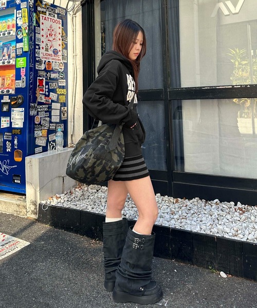 sedacle girl（セダクルガール）の「ボーダーホットパンツ（その他パンツ・レディース・ブラック/チャコールグレー・FREE）」の8枚目の写真