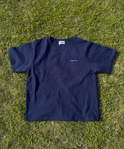 skoool（スクール）の「ロゴデザイン 半袖Tシャツ／フロントプリント × ベーシックシルエット（Tシャツ/カットソー・メンズ・ネイビー/ホワイト/イエロー・LARGE/MEDIUM）」の12枚目の写真