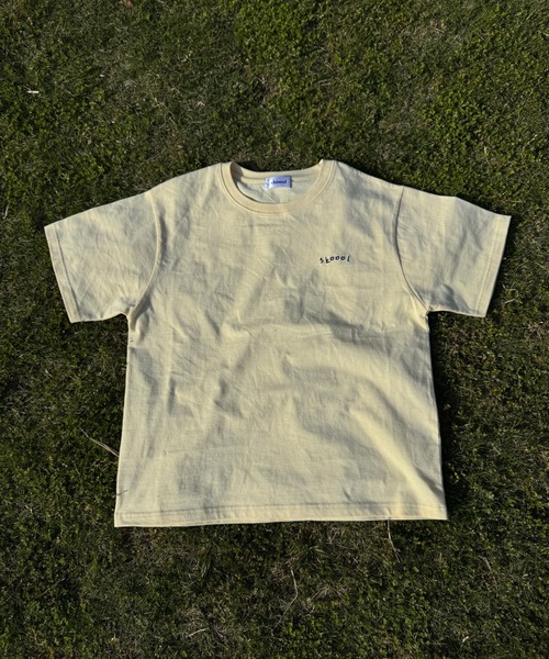 skoool（スクール）の「ロゴデザイン 半袖Tシャツ／フロントプリント × ベーシックシルエット（Tシャツ/カットソー・メンズ・ネイビー/ホワイト/イエロー・LARGE/MEDIUM）」の13枚目の写真