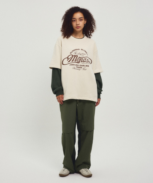 MENASOO(ミナス)の「Back to Back Cotton Wide Pants_Khaki(その他パンツ・レディース・カーキ・1/2)」の2枚目の写真