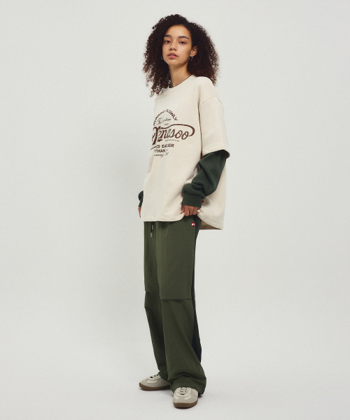 MENASOO(ミナス)の「Back to Back Cotton Wide Pants_Khaki(その他パンツ・レディース・カーキ・1/2)」の3枚目の写真