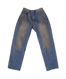 KATRINA K（カトリーナケイ）の「ユニセックス スティッチ ヴィンテージウォッシング ワイドデニムパンツ-デニム（デニムパンツ）」