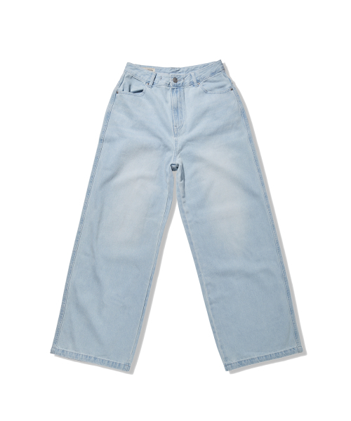 Express Holiday（エクスプレスホリデー）の「ホリデーストリングワイドデニムパンツ_ライトブルー（デニムパンツ・レディース・その他・S/M）」の2枚目の写真