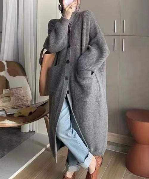 SallyLunn(サリーラン)の「コートライクロングカーディガン(カーディガン/ボレロ・レディース・ブラウン/ブラック/グレー・FREE)」の2枚目の写真