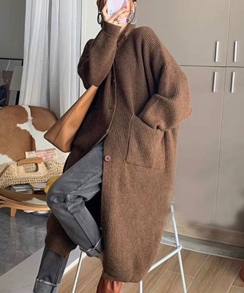 SallyLunn(サリーラン)の「コートライクロングカーディガン(カーディガン/ボレロ・レディース・ブラウン/ブラック/グレー・FREE)」の10枚目の写真