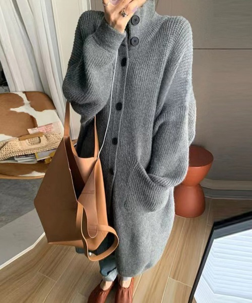 SallyLunn(サリーラン)の「コートライクロングカーディガン(カーディガン/ボレロ・レディース・ブラウン/ブラック/グレー・FREE)」の4枚目の写真