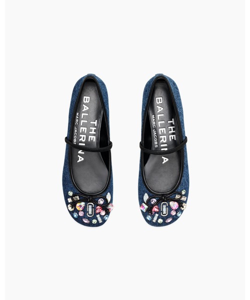 ★極美品★MARCJACOBSサブリナ スタッズ バレエ フラットシューズ 24 MARC JACOBS（マークジェイコブス）の「THE GEM DENIM J MARC SABRINA