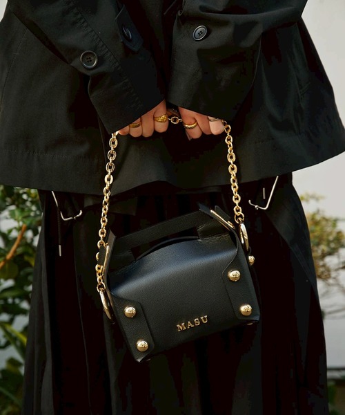 MASU/エムエーエスユー】LEATHER CAKE BAG PETIT/レザーケーキバッグ