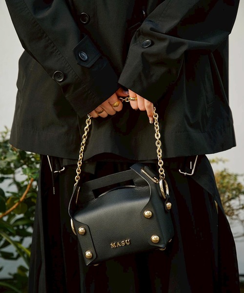 MASU/エムエーエスユー】LEATHER CAKE BAG PETIT/レザーケーキバッグ