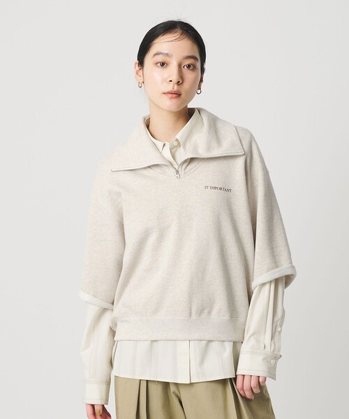 別注】＜Americana＞ジップ ショートスリーブ スウェットプルオーバー