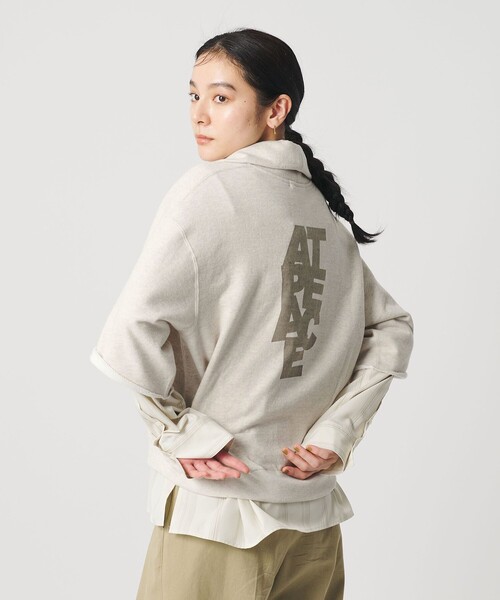 別注】＜Americana＞ジップ ショートスリーブ スウェットプルオーバー