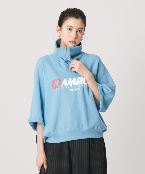 別注】＜Americana＞ジップ ショートスリーブ スウェットプルオーバー