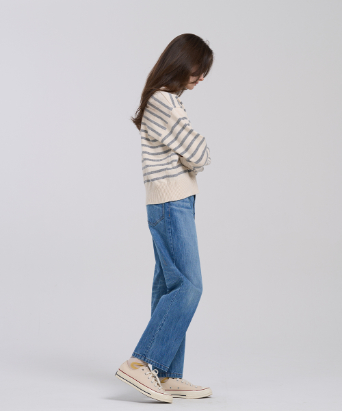 LEVHEARTED(レブハティッド)の「グルーヴボーイフィットデニム - ブルー(デニムパンツ・レディース・ブルー・SMALL/MEDIUM)」の3枚目の写真