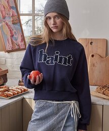 HAINT（ヘイント）の「HAINT LETTERING MTM_2COLORS_NAVY（スウェット）」