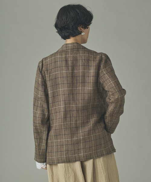 Curensology（カレンソロジー）の「Curensology(カレンソロジー)/グレンチェックジャケット（テーラードジャケット・レディース・ブラウン系その他・FREE）」の5枚目の写真