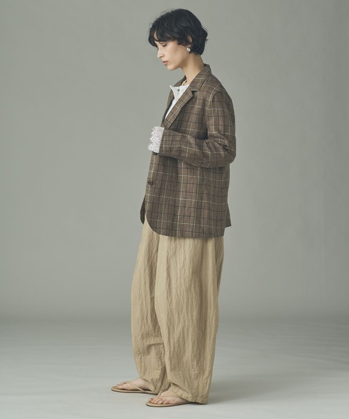 Curensology（カレンソロジー）の「Curensology(カレンソロジー)/グレンチェックジャケット（テーラードジャケット・レディース・ブラウン系その他・FREE）」の7枚目の写真