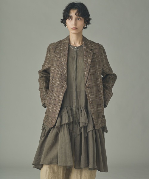 Curensology（カレンソロジー）の「Curensology(カレンソロジー)/グレンチェックジャケット（テーラードジャケット・レディース・ブラウン系その他・FREE）」の10枚目の写真