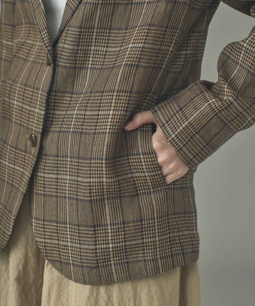 Curensology（カレンソロジー）の「Curensology(カレンソロジー)/グレンチェックジャケット（テーラードジャケット・レディース・ブラウン系その他・FREE）」の15枚目の写真