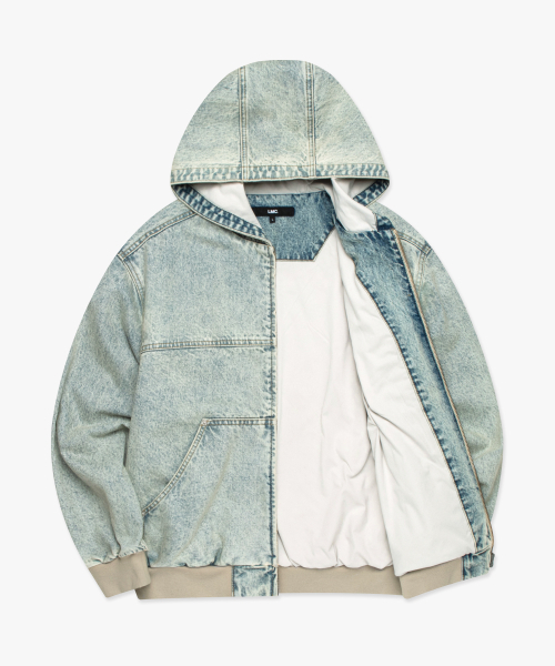 LMCの「DENIM WORK HOODIE JACKET light blue（デニムジャケット・メンズ・その他・S/M/L）」の5枚目の写真