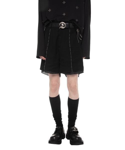 DAIRIKU（ダイリク）の「Double-Knee Layered Half Slacks（その他パンツ・メンズ・ブラック・29(M)）」の4枚目の写真