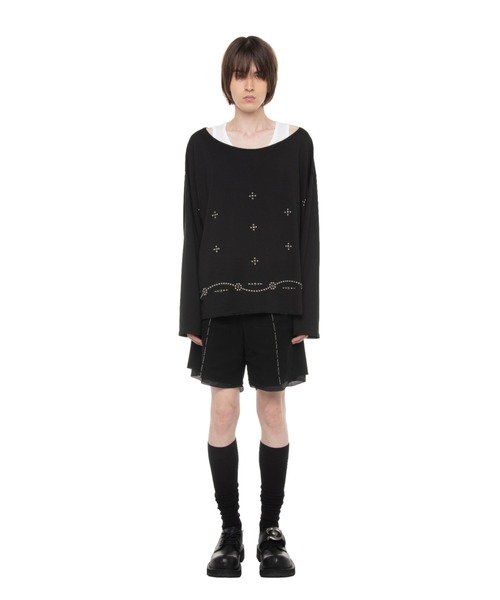 DAIRIKU（ダイリク）の「Double-Knee Layered Half Slacks（その他パンツ・メンズ・ブラック・29(M)）」の2枚目の写真