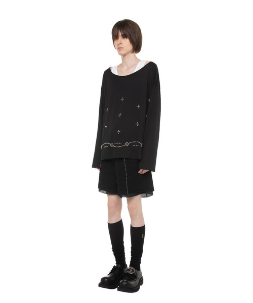 DAIRIKU（ダイリク）の「Double-Knee Layered Half Slacks（その他パンツ・メンズ・ブラック・29(M)）」の3枚目の写真