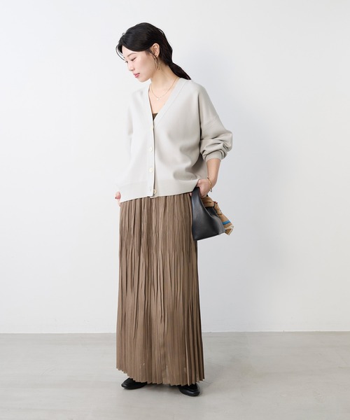 MICA&DEAL（マイカ＆ディール）の「ミラノリブショートカーディガン（ニット/セーター・レディース・ダークネイビー/ライトグレー/ピンク・FREE）」の22枚目の写真