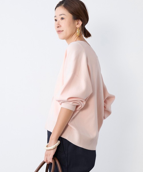 MICA&DEAL（マイカ＆ディール）の「ミラノリブショートカーディガン（ニット/セーター・レディース・ダークネイビー/ライトグレー/ピンク・FREE）」の11枚目の写真