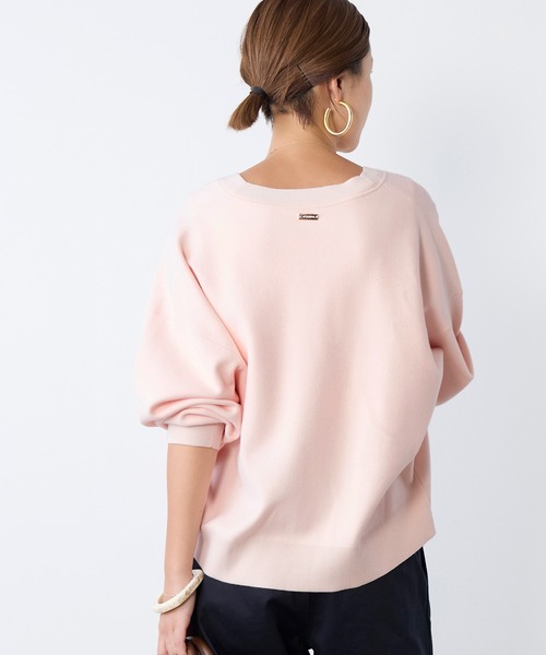 MICA&DEAL（マイカ＆ディール）の「ミラノリブショートカーディガン（ニット/セーター・レディース・ダークネイビー/ライトグレー/ピンク・FREE）」の10枚目の写真