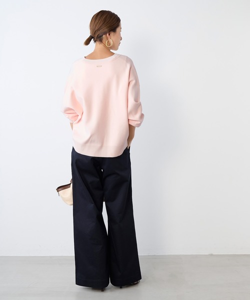 MICA&DEAL（マイカ＆ディール）の「ミラノリブショートカーディガン（ニット/セーター・レディース・ダークネイビー/ライトグレー/ピンク・FREE）」の6枚目の写真