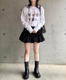 わんちゃんプリントロンT／長袖Tシャツ