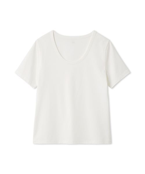 FRAY I.D(フレイアイディー)の「ラウンドネックTシャツ/接触冷感(Tシャツ/カットソー・レディース・ブラック/イエロー/ネイビー/ホワイト・F)」の5枚目の写真