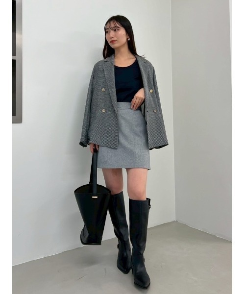 FRAY I.D(フレイアイディー)の「ラウンドネックTシャツ/接触冷感(Tシャツ/カットソー・レディース・ブラック/イエロー/ネイビー/ホワイト・F)」の17枚目の写真