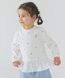 moimoln（モイモルン）の「チューリップ総柄フリル長袖Tシャツ（Tシャツ/カットソー）」