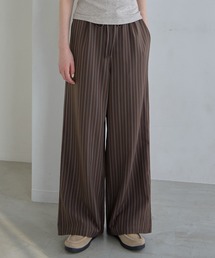 CHAN ME | ストライプタックワイドパンツ(スラックス)